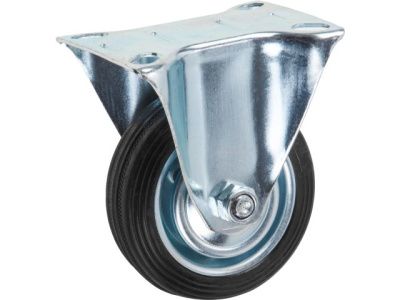 Опора колёсная d-75мм неповоротная, резиновая Starfix SMF-76380-1