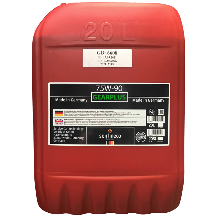 Масло трансмиссионное GearPlus 75W-90, кан.20 л. Senfineco 20-8799