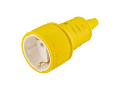 Розетка 1-ая переносная, с/з, 16А, 250В желтая, Bylectrica Р16-360 желт