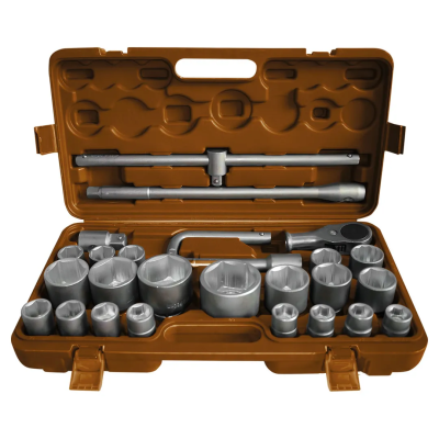 Набор торцевых головок 19-46 мм 3/4'' 6-гр с трещоткой 21 пр FORSTIME FT-68262-5