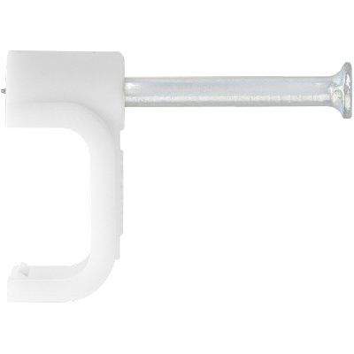 Скобы электроустановочные, 12 мм, прямоугольный профиль, 40 шт Сибртех 47542