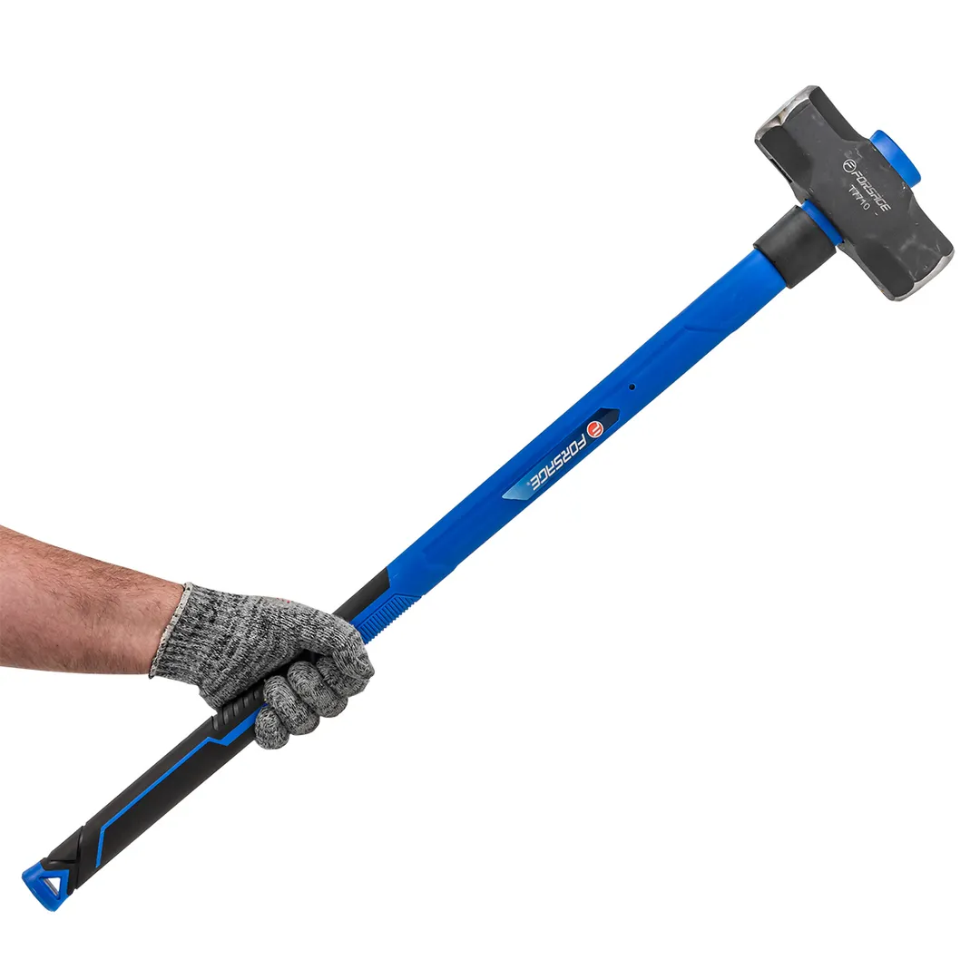 Кувалда 4 кг, с фиберглассовой ручкой и резиновой противоскользящей накладкой, L ручки 800 мм Forsage F-T7710