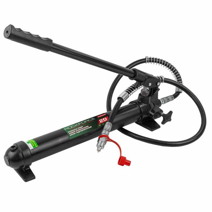 Насос гидравлический усиленный 20 т, обьем масла 0,6 л., 630 bar RockForce RF-0100-2A-3