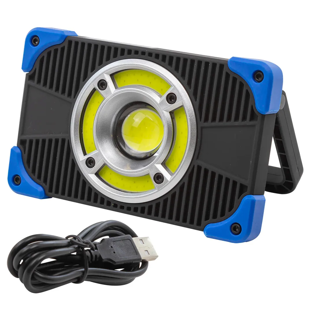 Фонарь светодиодный аккумуляторный, 10Вт, 700Лм, 5 СОВх6500К, 3 уровня яркости ForceKraft FK-EL2190