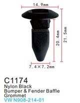 Клипса для крепления внутренней обшивки а/м Фольксваген, пласт., 100 шт Forsage C1174(VW)