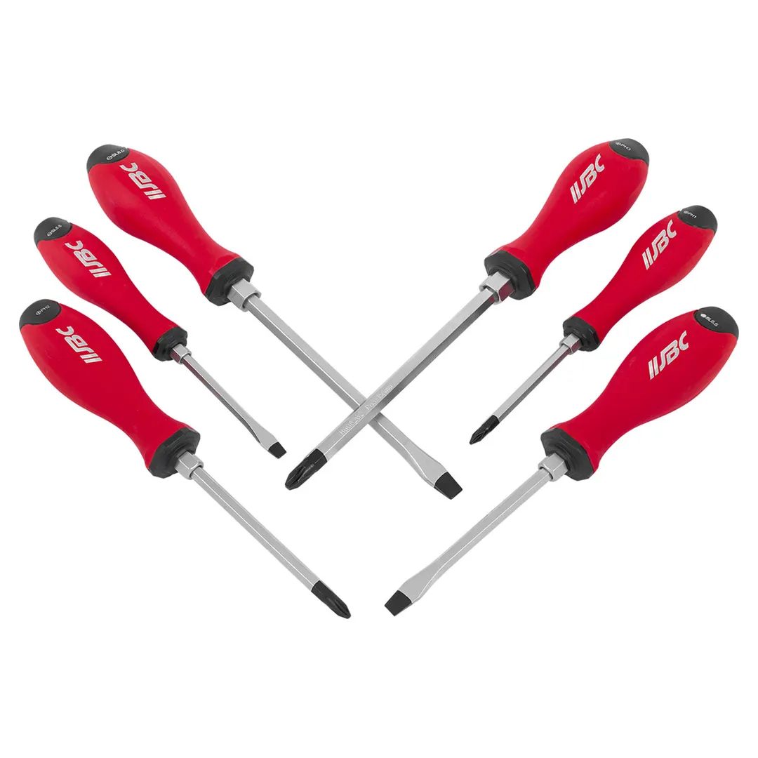 Набор отверток силовых магнитных SL, РН 6 пр JBC JBC-7006