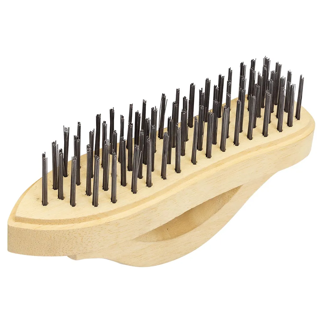 Щетка по металлу ручная в деревянном корпусе, проволока из высокоуглеродистой стали 5x17 рядов Forsage F-340115227