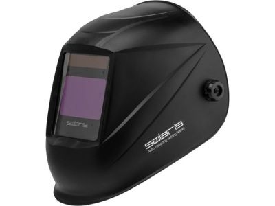 Щиток сварщика с самозатемняющимся светофильтром ASF710S черный 1/1/1/2, 100x60 мм 60 см2, DIN 4/5-8/9-13 рег, шлифовка Solaris SL5717-1