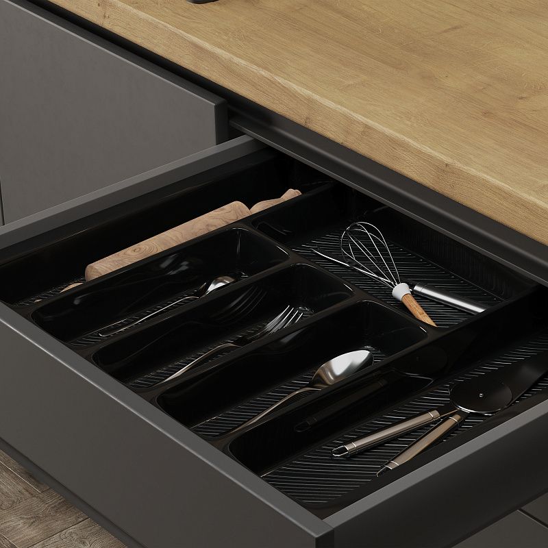 Лоток для столовых приборов 400 LINER 320*430, черный AKS 117245