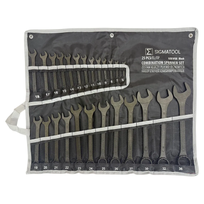 Набор комбинированных ключей 6-32 мм, рожковый ключ 36х41 мм 25 пр SIGMATOOL Sigmatool-5261P36 Black