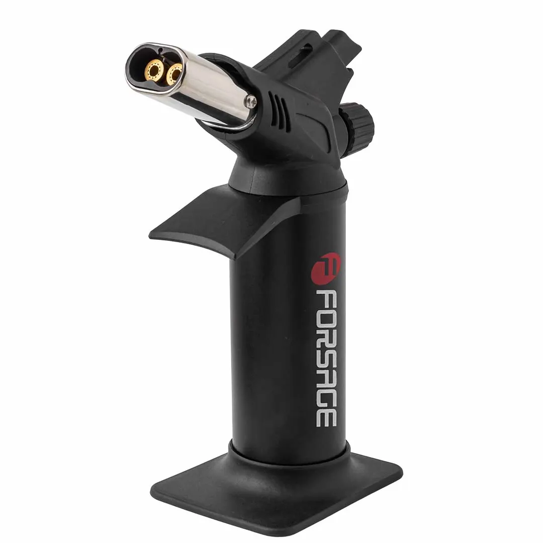 Горелка газовая с пьезорозжигом и двойным соплом на подставке Forsage F-190GS