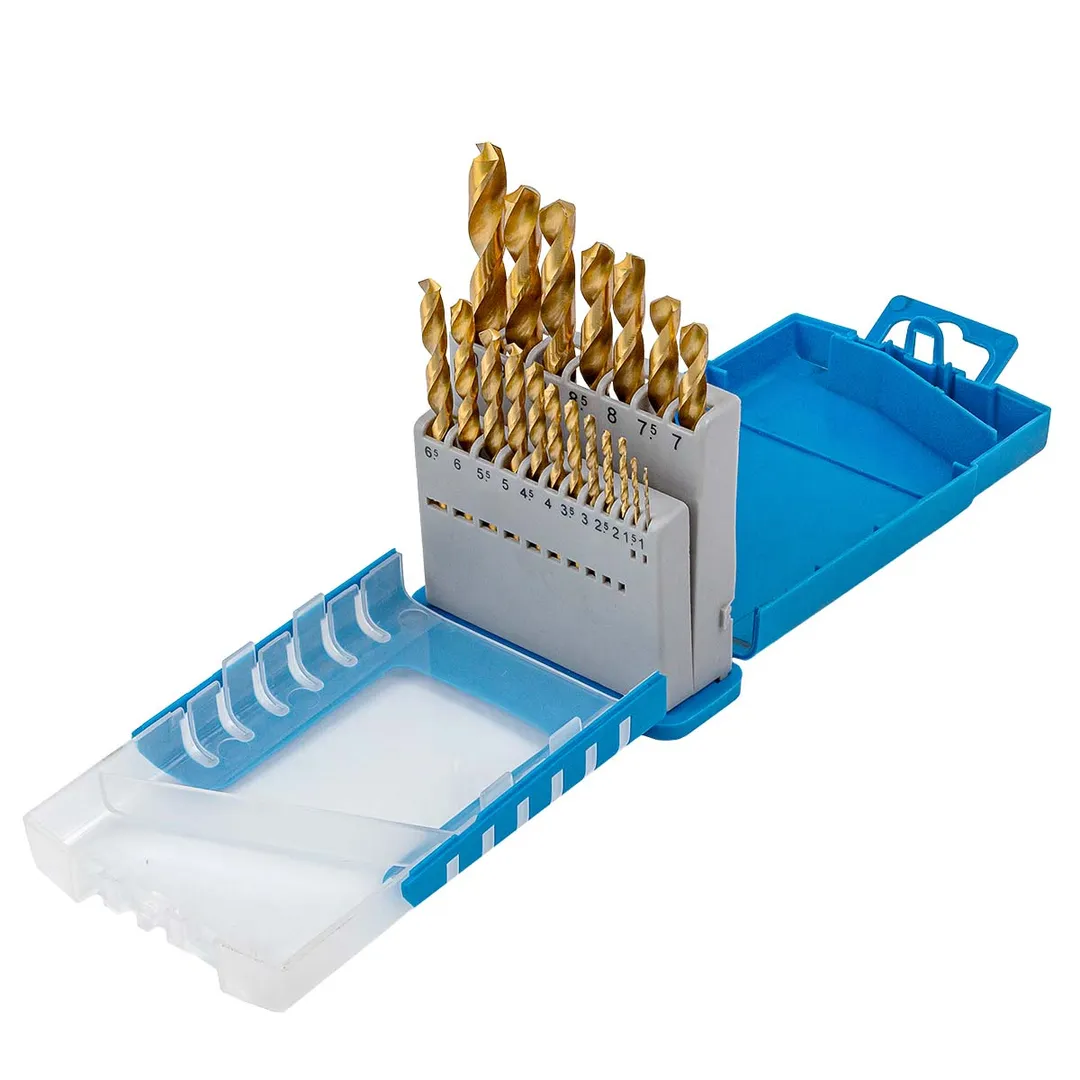 Набор сверел по металлу HSS TIN 19 пр., 1-10 мм, шаг 0.5 мм Forsage F-924U19