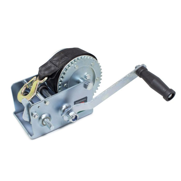 Лебедка ручная барабанная с нейлоновым ремнем 0.9 т. RockForce RF-TRT1201S