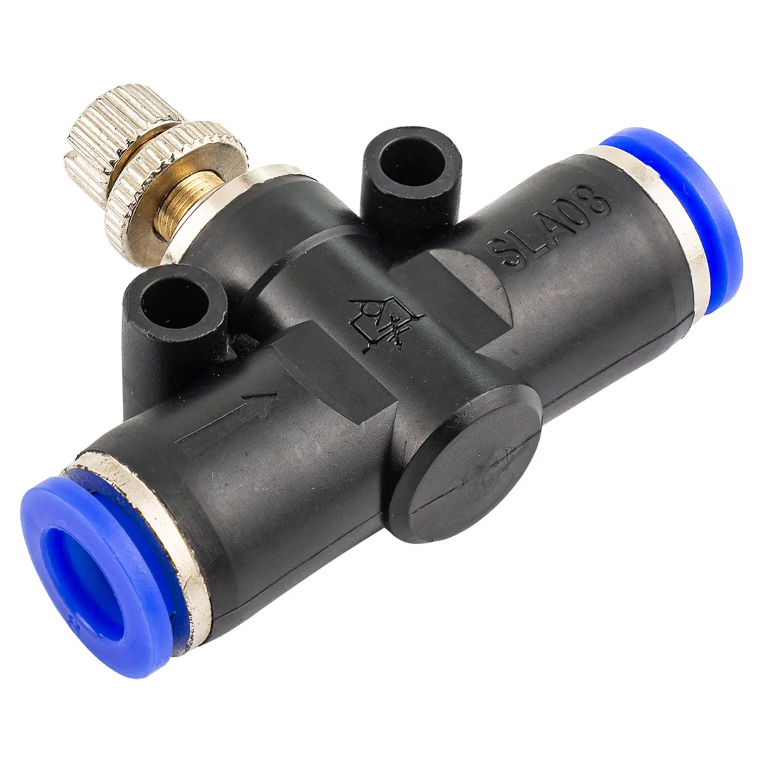 Фитинг для пластиковых трубок с регулятором 8x8 мм Forsage F-SPA08