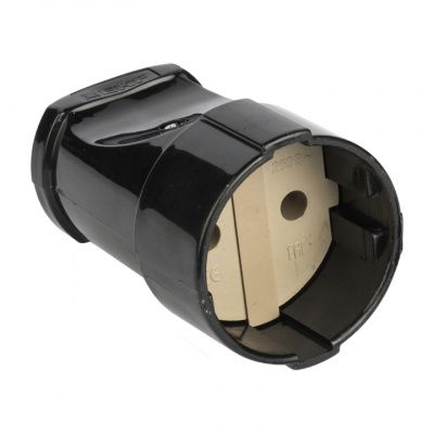Гнездо штепсельное б/з черн, 10А 250В EKF PROxima ASG10-30
