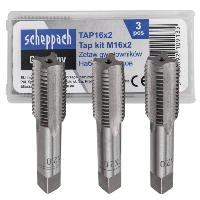 Метчик M16x2 3 шт Scheppach Sch-TAP16x2