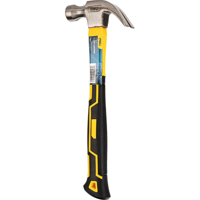 Молоток-гвоздодер Deli YS EDL5001, 0,25 кг, фибергласовая рукоятка