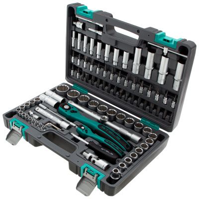 Набор инструментов 1/4''&1/2'' CrV 94 пр. 12-гр. Stels 14118