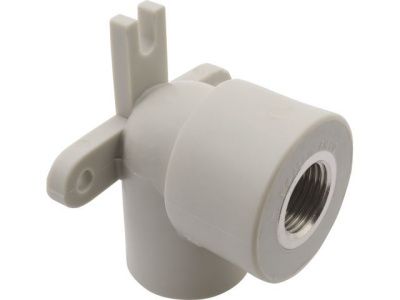 Колено ПП комб. с креплен. вн. 20х1/2", сер. FV Plast AA219020012