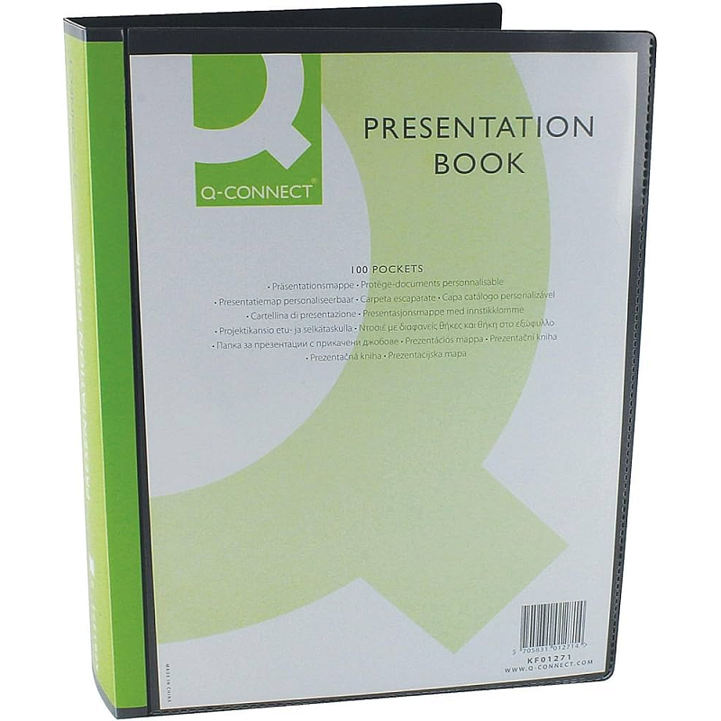 Папка с файлами "Q-Connect", 100 карманов, черный