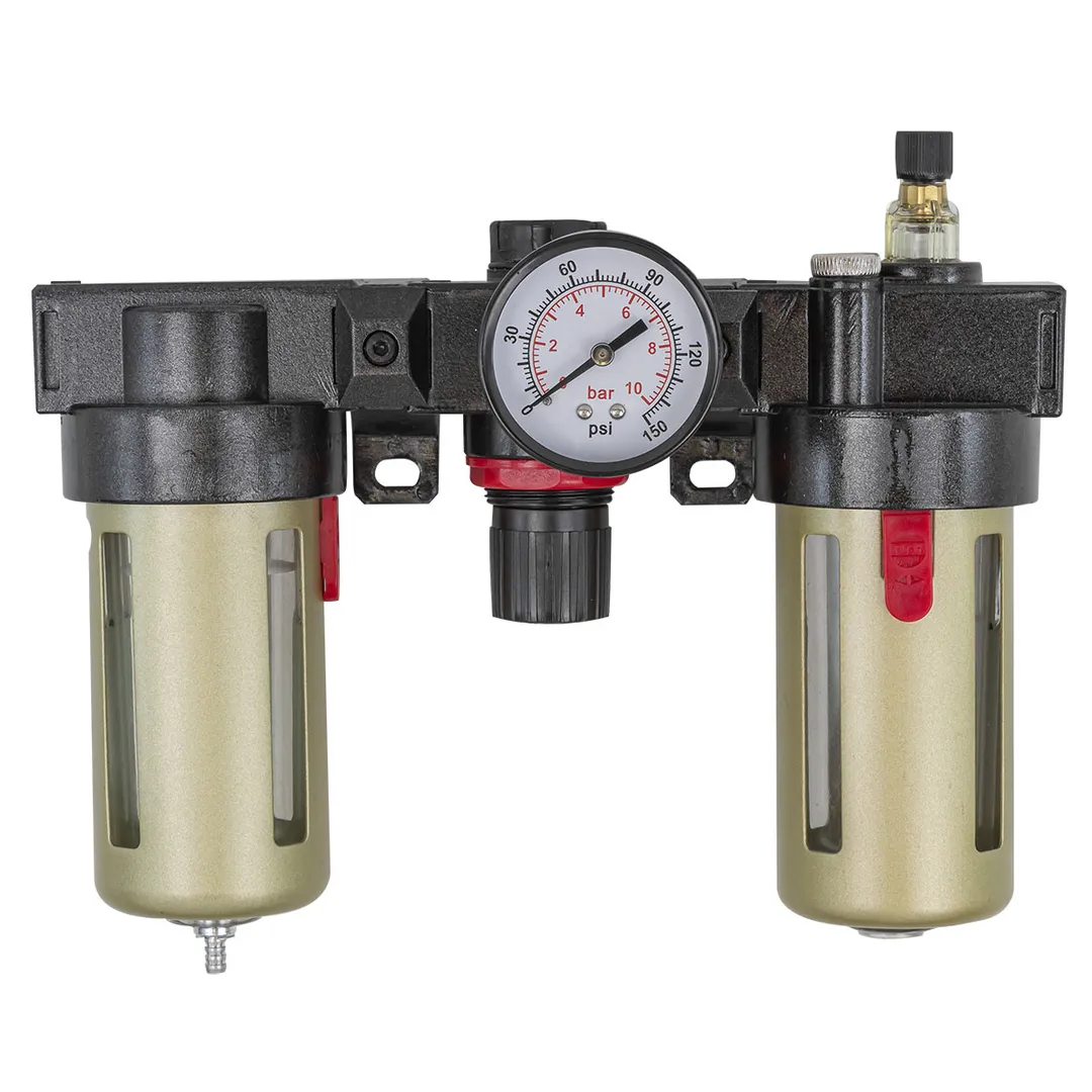 Блок подготовки воздуха, фильтр-регулятор + лубрикатор, 3/8" ForceKraft FK-BC3000