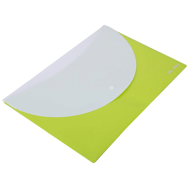 Папка-конверт на кнопке "Deli", A4, ассорти