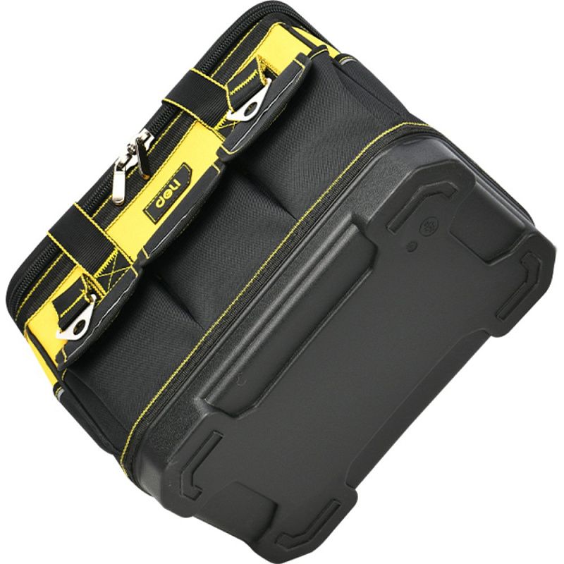 Сумка для инструментов Deli YS EDL586112, 14 карманов, 350х200х290 мм, ткань Oxford, черный, желтый