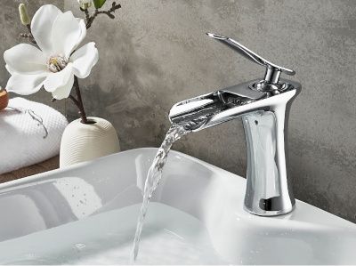 Смеситель для умывальника "водопад", латунь, хром Ledeme L1055-23