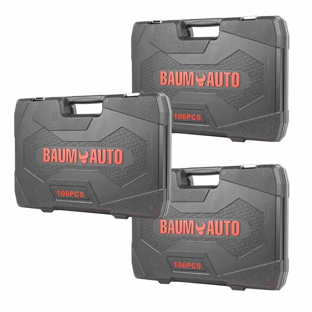 Набор инструментов 106 пр. 1/4''&1/2'' 6-гр. 5-32 мм, 3 к-та BaumAuto BM-41061-5 3 K-T