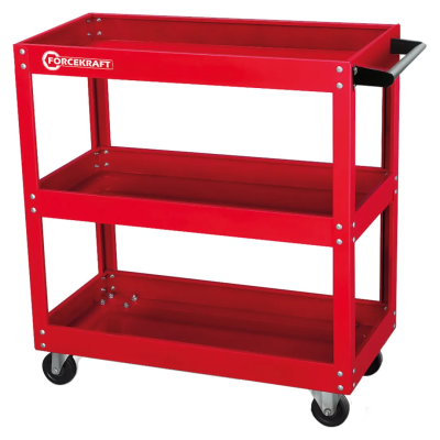 Тележка инструментальная металлическая 3-х полочная, 733х350х780 мм, max нагр. 135 кг ForceKraft FK-1141343B