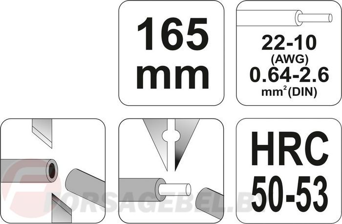 Щипцы-съемник изоляции проводов 0.64-2.6/22-10 AWG Yato YT-2294