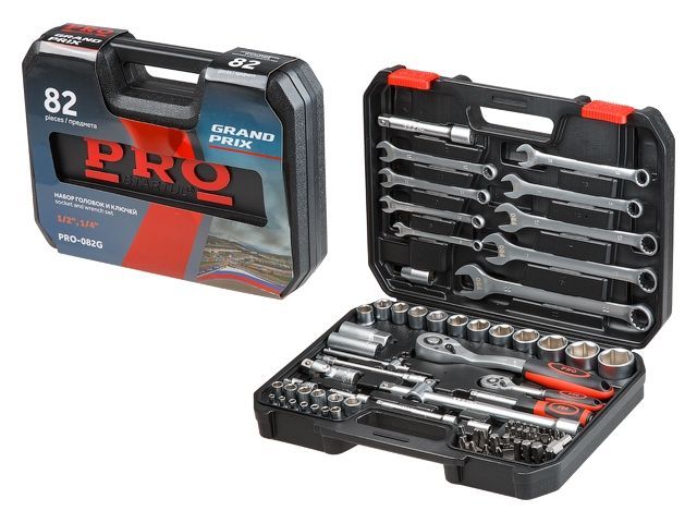 Набор инструментов 82 пр. 1/4''&1/2'' GRAND PRIX Pro Startul PRO-082G
