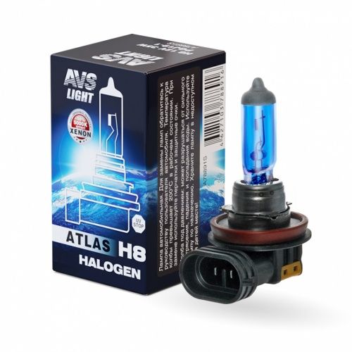 Лампа галогенная ATLAS BOX /5000К/ H8.12V.35W (1 шт.) AVS A78891S