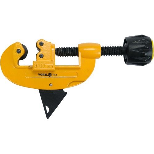 Труборез для труб из PVC, PP, PU, PE, SS, Al, Cu 3-30 мм с гратоснимателем Vorel 78375