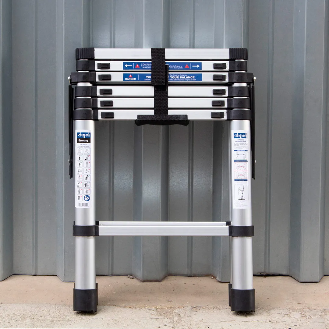 Стремянка телескопическая алюм. бытовая 2 м 7+7 ступ. Scheppach Sch-UP200-2