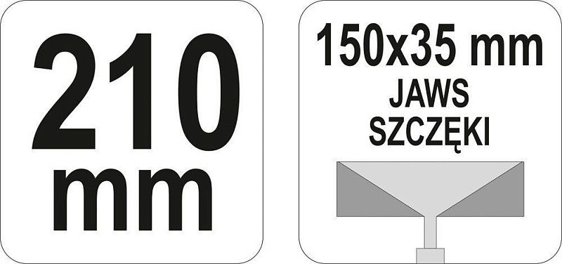 Щипцы для формировки профилей 210 мм. 150х35 мм. Yato YT-5142
