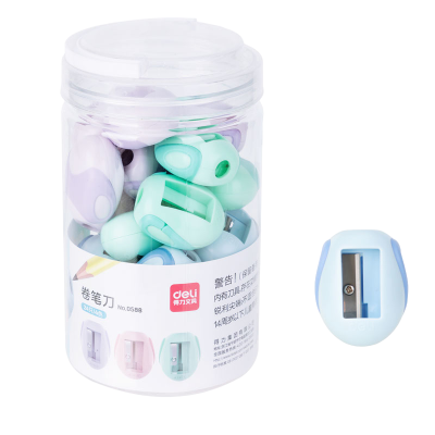 Точилка "Deli 0588", 1 отверстие, ассорти