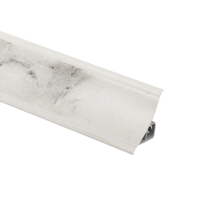 Плинтус ПВХ к столешнику LР мрамор каррара белый (198) (1шт=3м.п.) EL-MECH-PLAST 93661