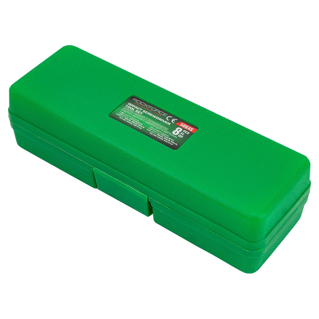 Отвертка ударная с набором бит и адаптером 8 пр RockForce RF-5064S