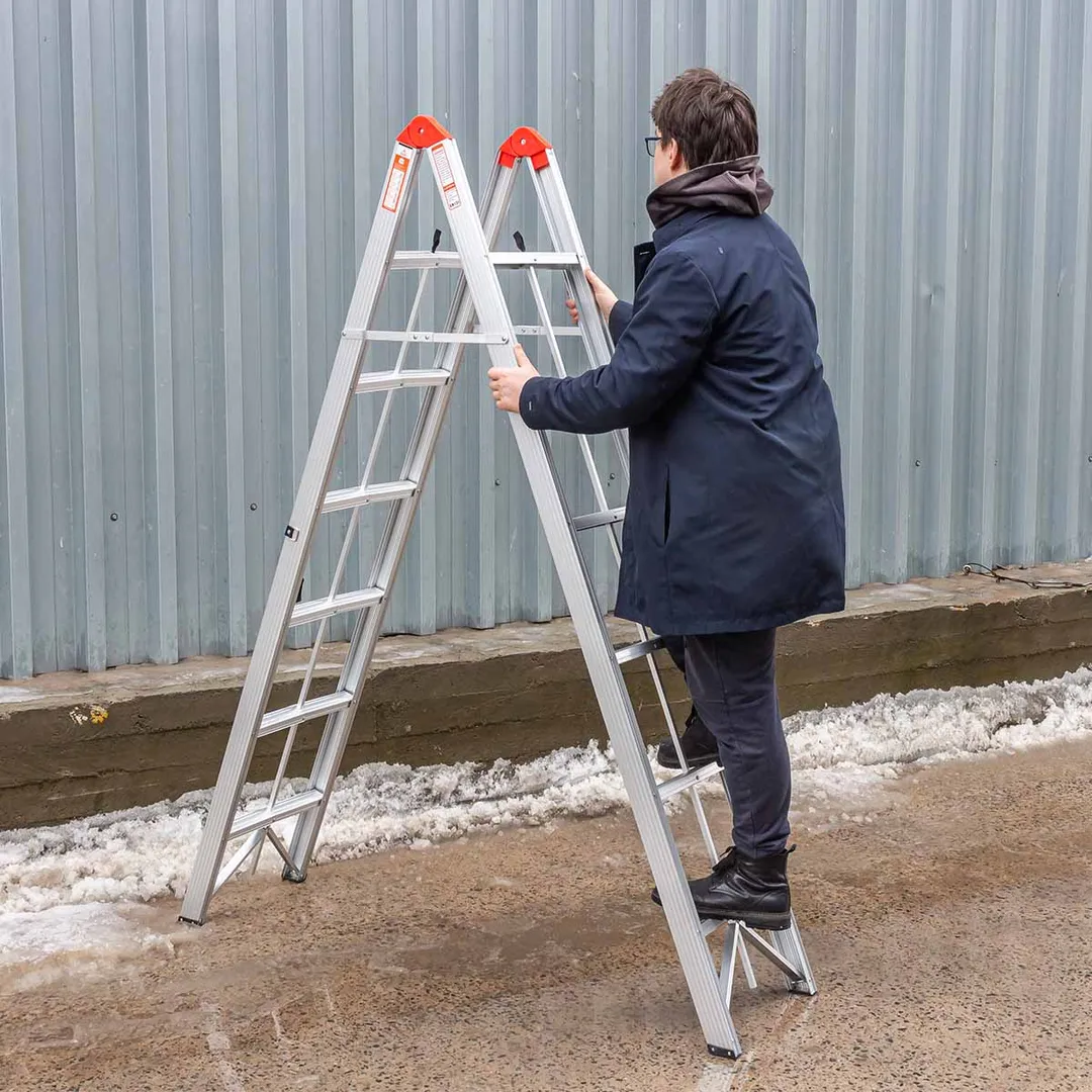 Лестница складная алюминиевая, 6 ступенек Forsage F-TL603-6