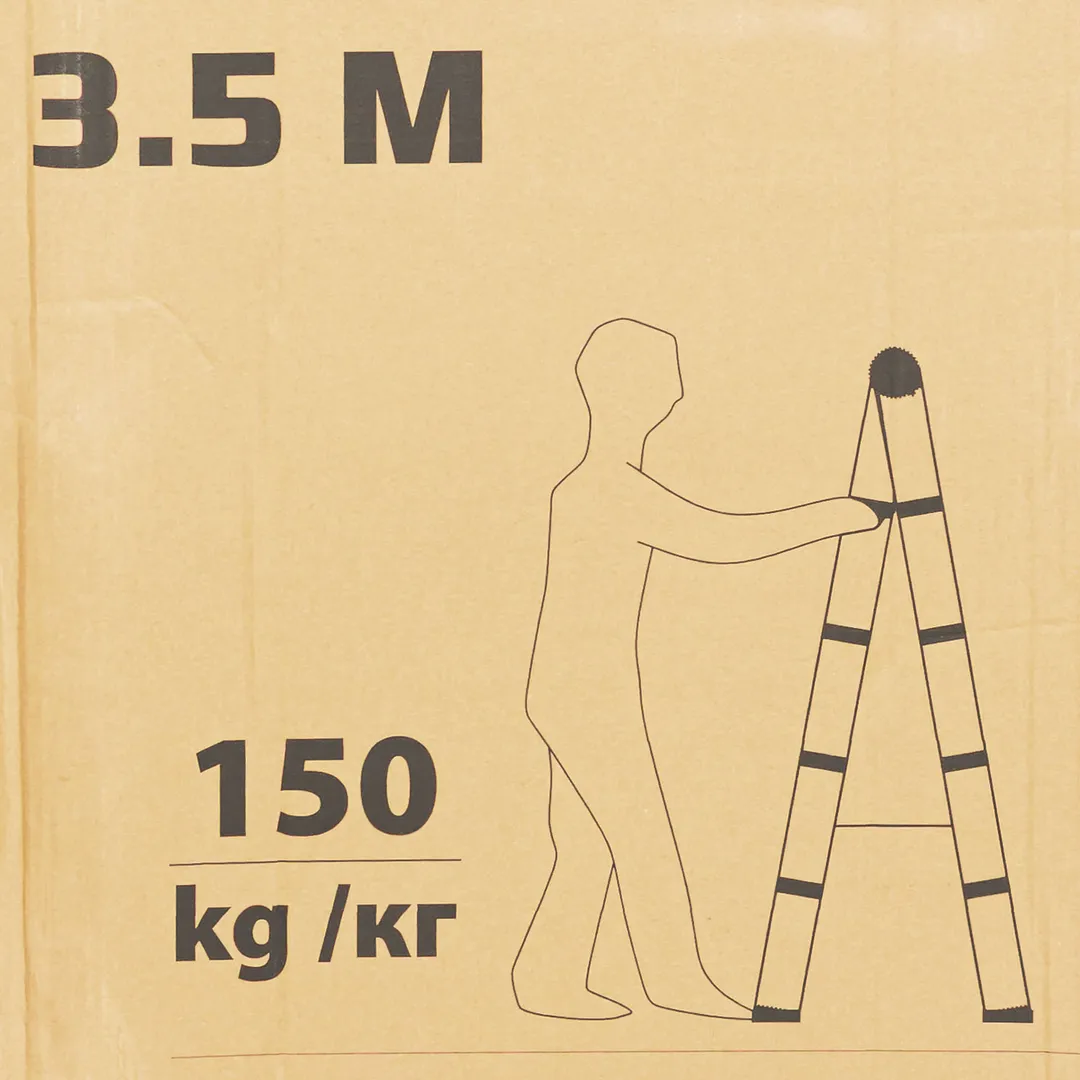 Стремянка телескопическая алюм. бытовая 3.5 м, 12+12 ступ. ISMA ISMA-UP350-2