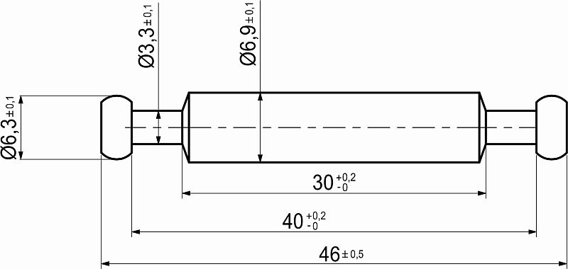 Шток эксцентрика двусторонний 7*40/46, уп/1,5тыс.шт, AKS 90460
