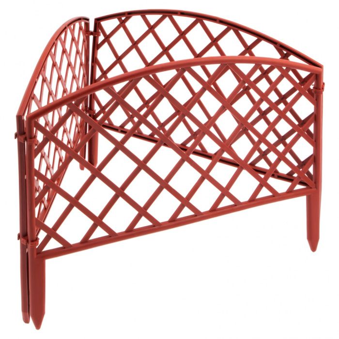 Забор декоративный ''Сетка'', 24х320 см, терракот, Россия Palisad 65026