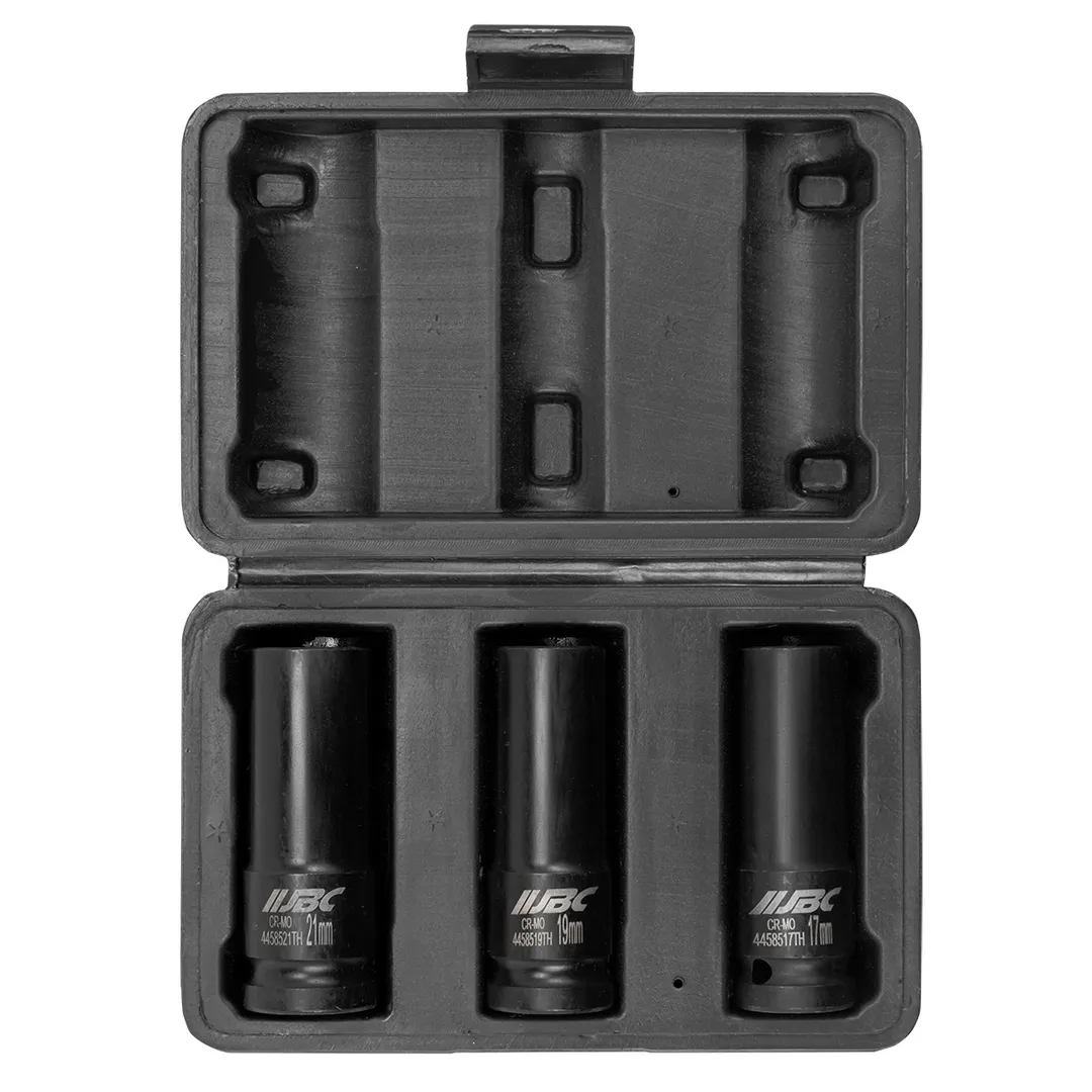 Набор ударных тонкостенных головок 17, 19, 21 мм 1/2'' 6-гр 3 пр JBC JBC-4032TH