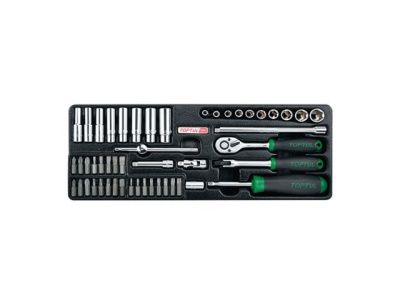 Набор дюймовых головок в ложементе 3/16"-9/16" 50 пр 1/4" 6-гр TOPTUL GCAT5003