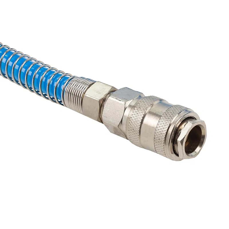 Шланг витой полиуретановый 12х8 мм, 20 м, с быстроразъемными соединениями 1/4' Partner PA-1208-20M