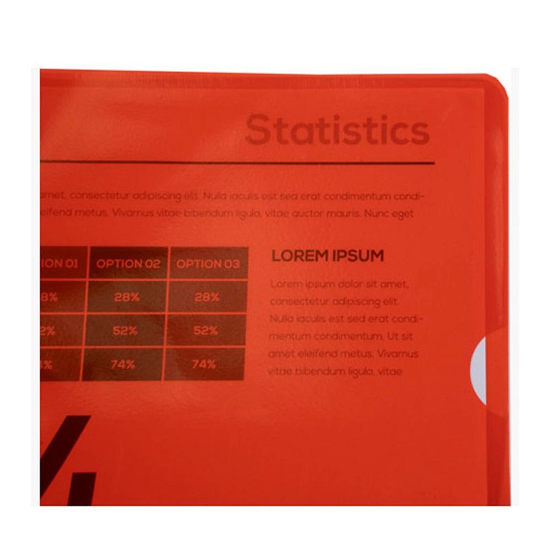 Папка-уголок "Exacompta", А4, 130 мк, прозрачный, красный