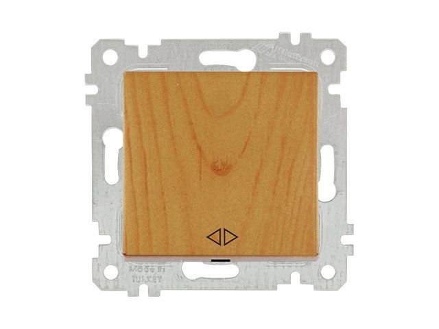 Выключатель промежуточный многопозиционный, скрытый, без рамки, пруж. зажим, дуб, RITA, 10 A, 250 V, IP 20 перекрестный, промежуточный, Mutlusan 22004080158