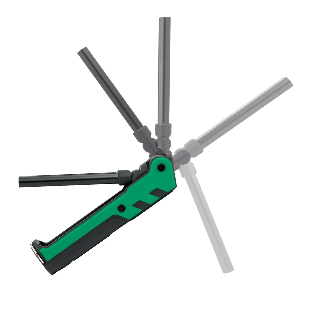 Лампа светодиодная аккумуляторная с магнитом 5W/3WCOB, 150/360Lumen, 3.7V, 2000mAh, t зарядки 4 ч, USB RockForce RF-EL2301