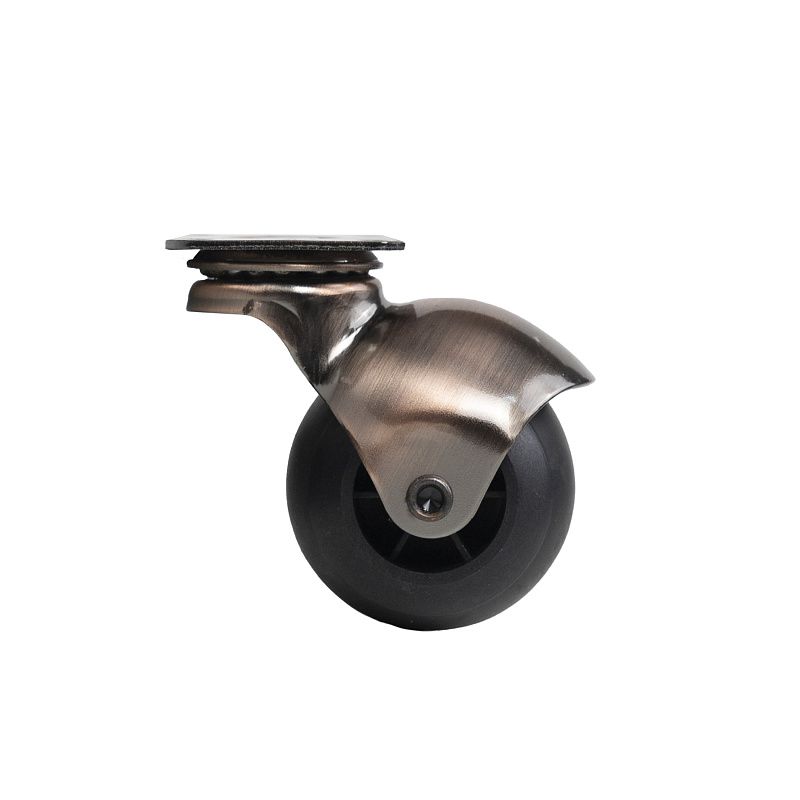 Колесо меб. VINTAGE d50 h63 с площадкой, бронза/черный AKS 122740